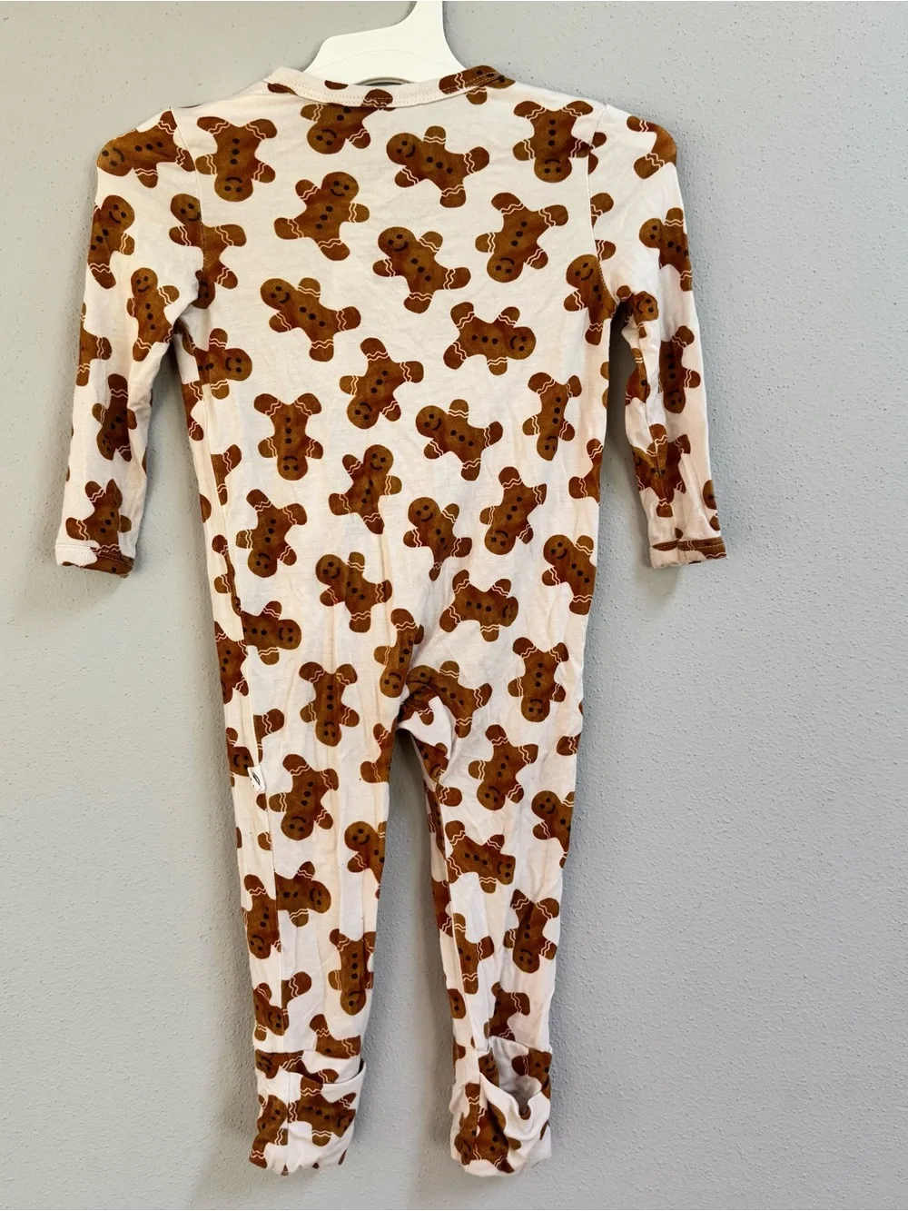 Little Pajama Co Gingerbread Bamboo Viscose Two Way Zip Sleeper 6-9M Holiday